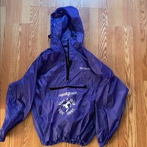 SONY violet pull-over windbreaker